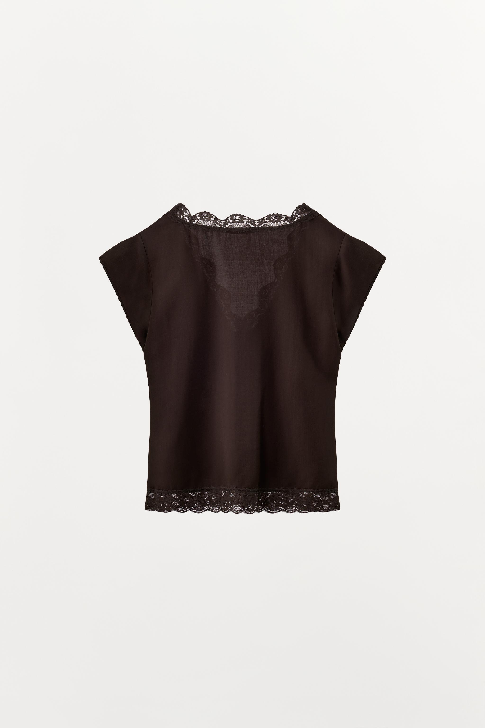 TOP 100% LYOCELL AVEC DENTELLE